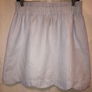 Lauren James Seersucker Striped Skirt